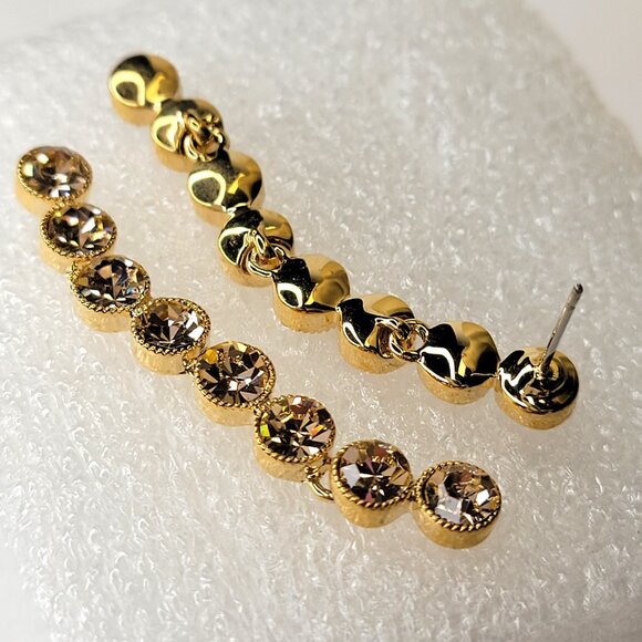 Long Crystal Bridal Earrings Elegant Crystal Long earrings - Picture 6 of 10